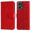 For Motorola Moto G85 5G/S50 Neo 5G Case Sunflower Imprint Leather Wallet Phone Cover