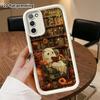 Phone Case: 2D Flat Samsung Galaxy A34 A35 M05 M06 S20 S22 S21 FE Plus 5G Stepped Protective Case, Little Ghost Reading a Book, Christmas and Hallowee