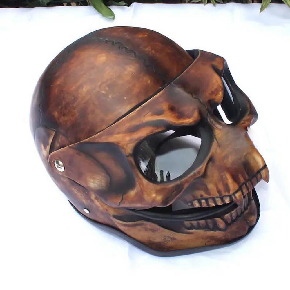 Capa de Capacete de Moto Esqueleto, Máscara de Caveira Horror Cool, Decoração de Máscara de Capacete de Caveira