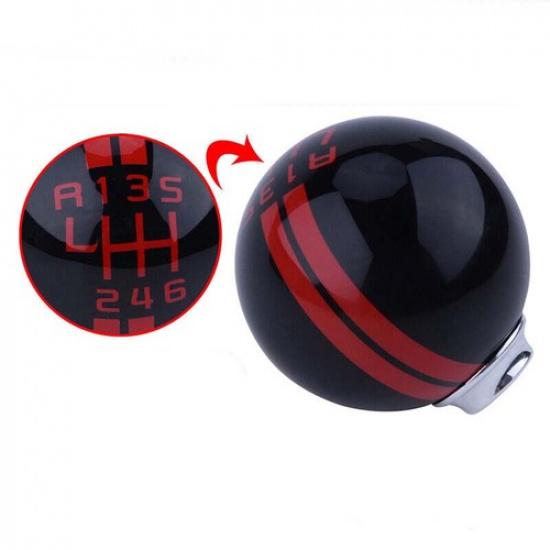 For Ford Mustang GT500 6 Speed Manual Gear Shift Knob Shifter Black Round Ball