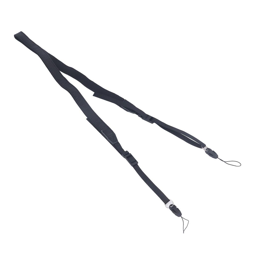 Kameragurt Schlichter Retro-Stil Längenverstellbar Leder Universeller Kamera-Hals-Schultergurt Schwarz