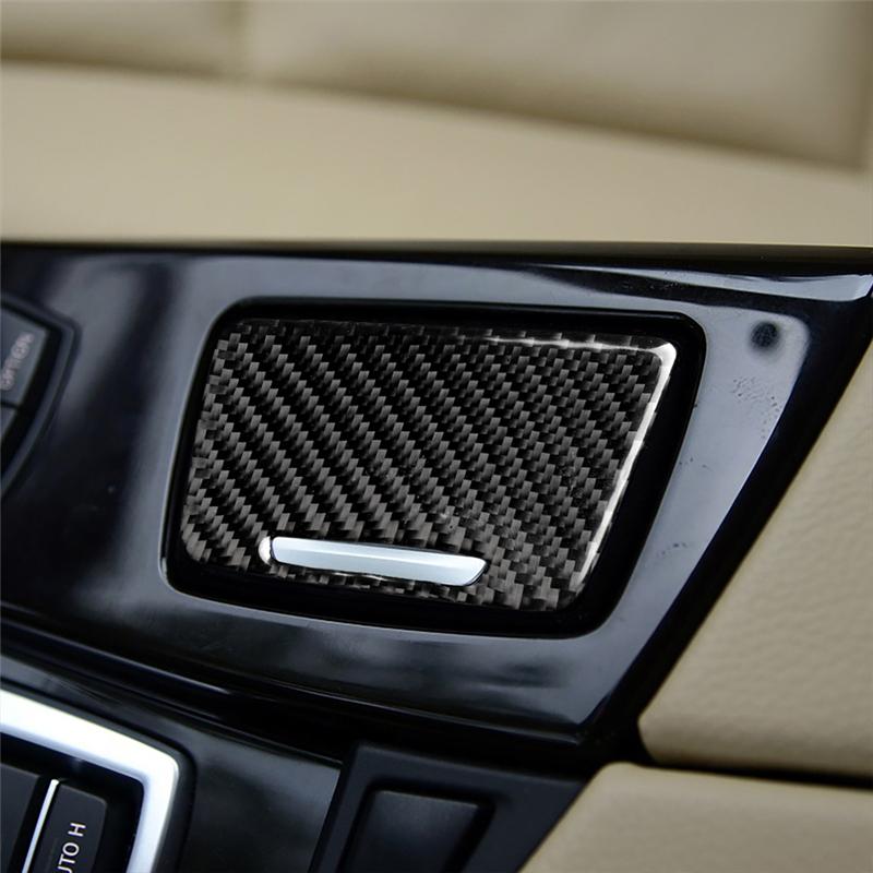 Car Interior Button Panel Cover Decorative Carbon Fiber Sticker For BMW 5 Series F10 2011-2017 Styling Accessories