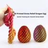 3D Printed Dragon Egg Stress Toy Articulated Stretching Sensory Fidget Toy Deformable Dragon Egg Gift for Kids Adult Fidgets