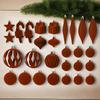 28 Pieces Velvet Christmas Tree Ornament Set, Shatterproof Velvet Christmas Ball Pendant, Christmas Party Decoration Ornaments