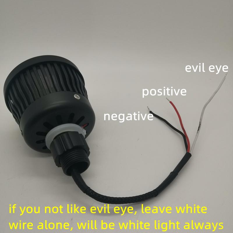 Auto LED Fernlicht Fernschießen 3,0 Zoll Einzelstrahl LED Projektorlinse mit Led Devil Eye für Scheinwerfer Demond Eyes