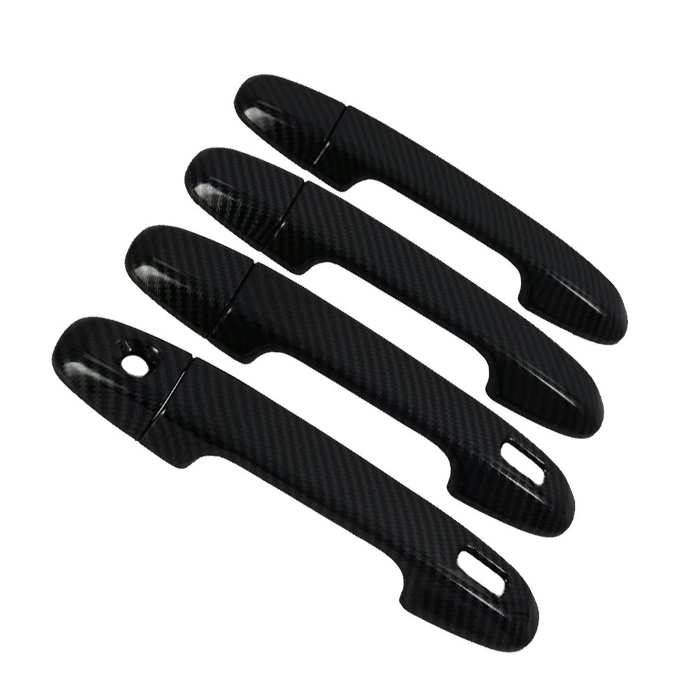 4pcs ABS Carbon Fiber Car Door Handle Cover Trim Sticker For Subaru Crosstrek 2024 2024 Car Styling Accessories