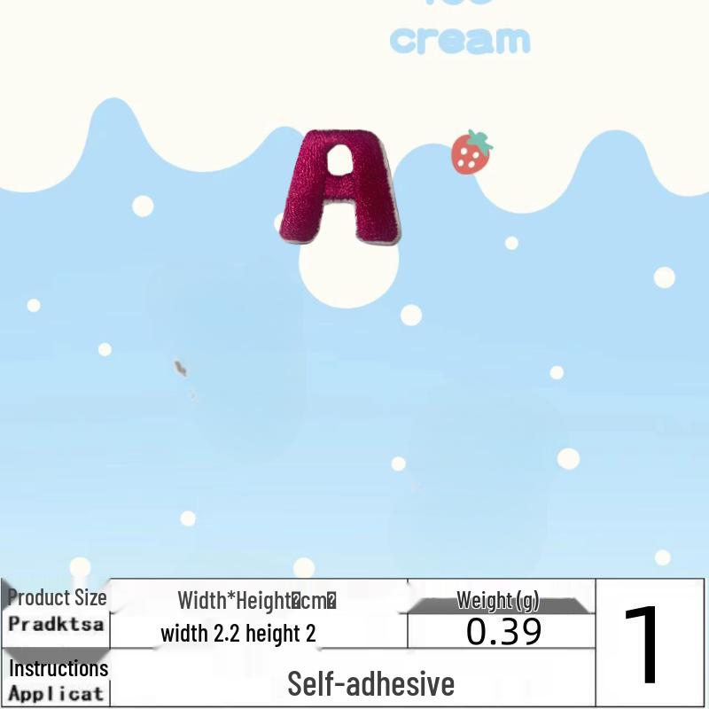 Na Yang Colorful Embroidered Letter Fabric Patch for Hoodies and Hats