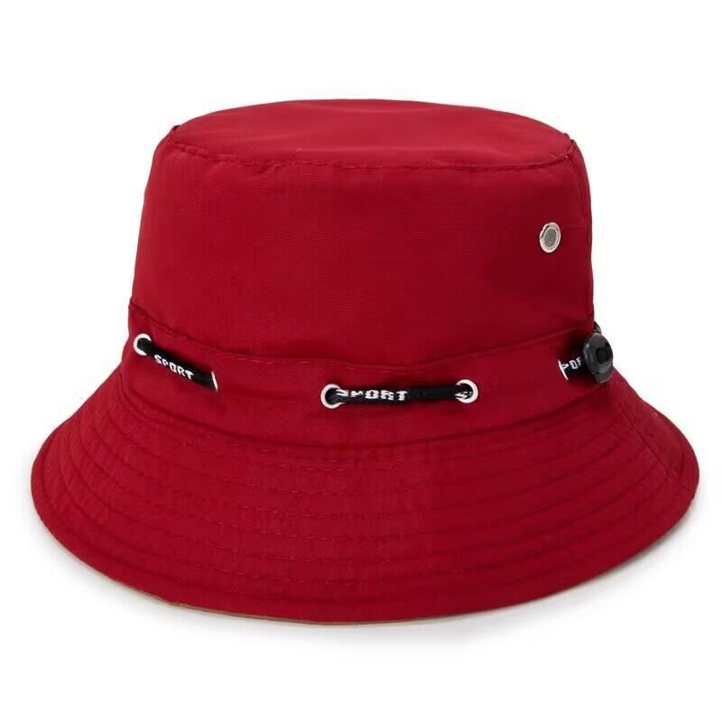 

Твердая регулируемая шляпа-ведро для мужчин и женщин, летняя складная шляпа для рыбалки с веревкой, солнцезащитный панама для рыбалки, солнцезащитная кепка бордовый