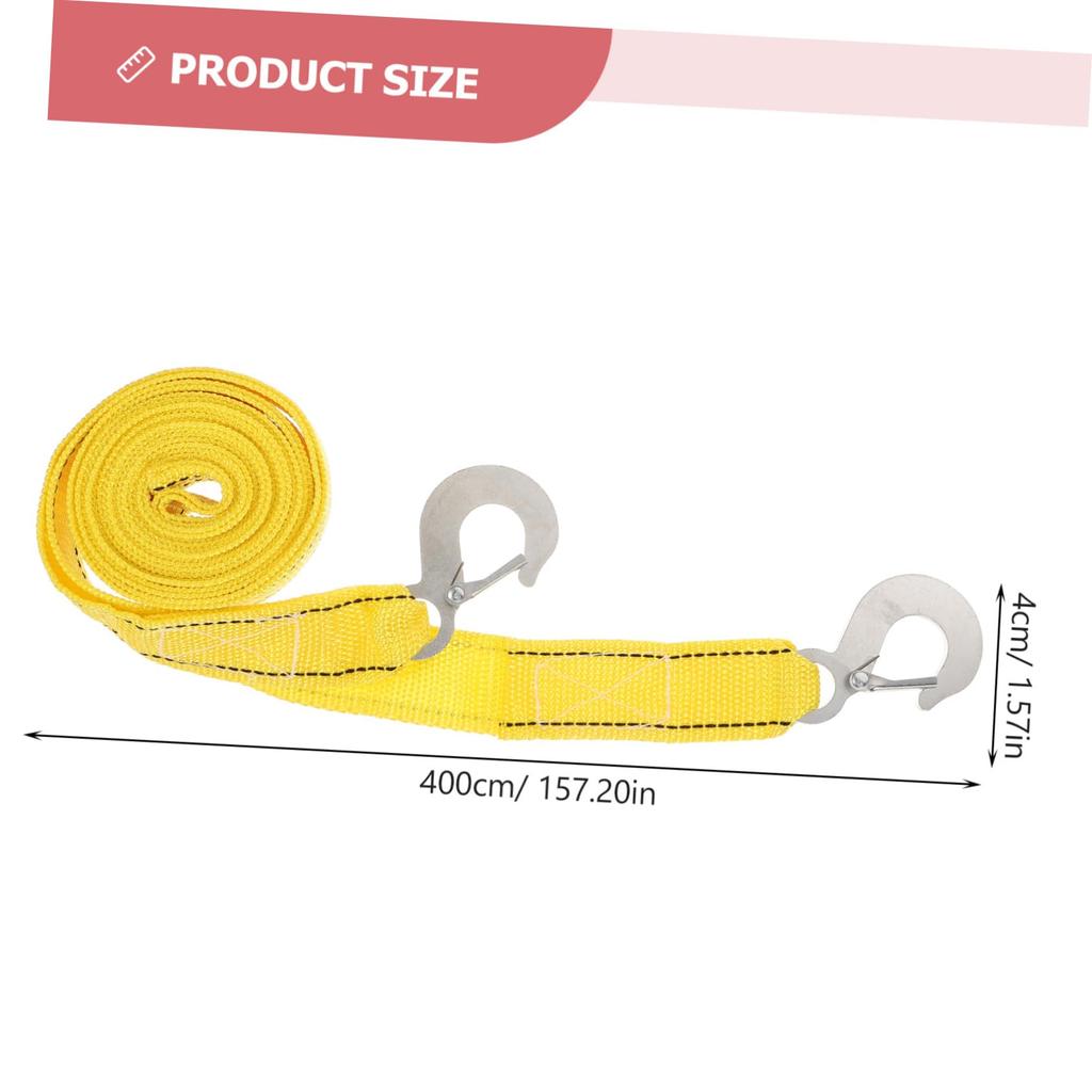 Parliky Car Tow Rope Tow Chain with Hook, Short Ratchet Stst, Emergency Tow St,