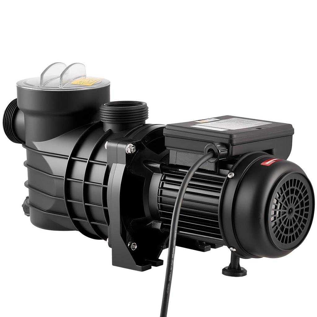 Above Ground Pool Pump, 250W, 11,700 L/H Max Flow Single Speed Swimming Pool Pump, AC 220-240V, 2850 RPM, 8 M Max Head Lift, with Filter Basket & Lid,