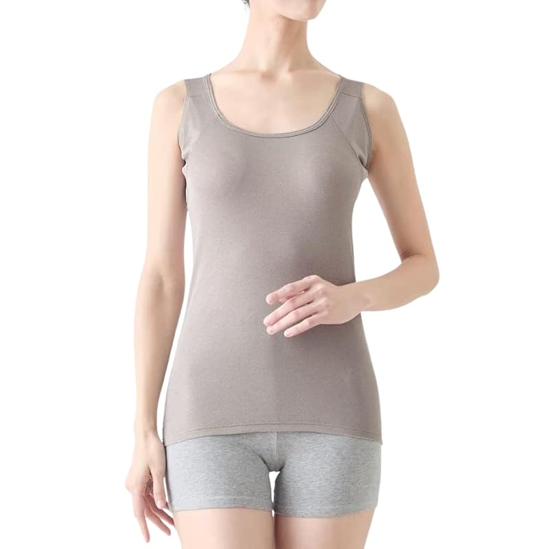 

[Belle Maison] tank top ladies Mr. Big Sweat armpit fit Inner camisole/tank top sweat absorbing innerwear salary list Greige M