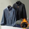 Pánské stojánek na kabáty Límec Dlouhý rukáv Polar Fleece Podšívka Cardigan Bunda Jednobarevná Zapínání na zip Svrchní oblečení Denní nošení
