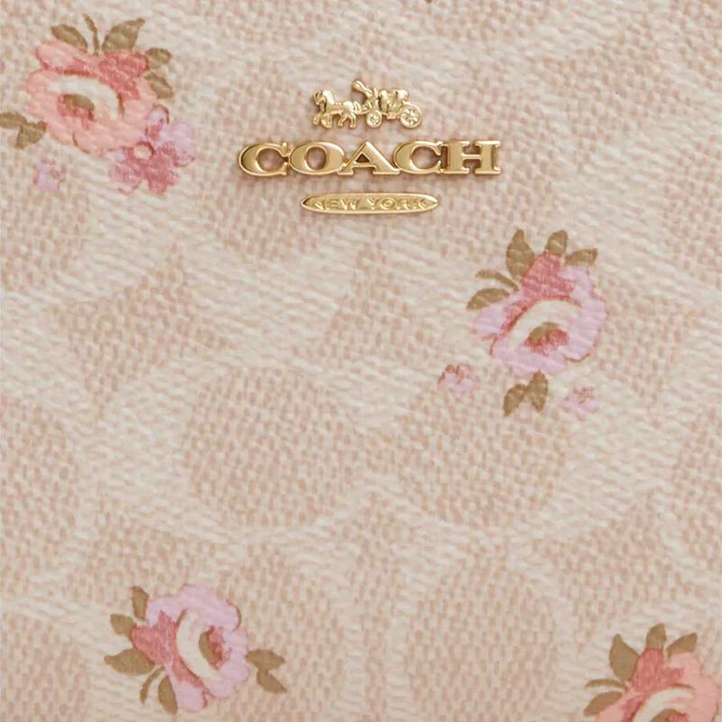 Coach Snap Wallet Ogo Coated Canvas Wallet Women's Gold and Sand Gold and Sand Color