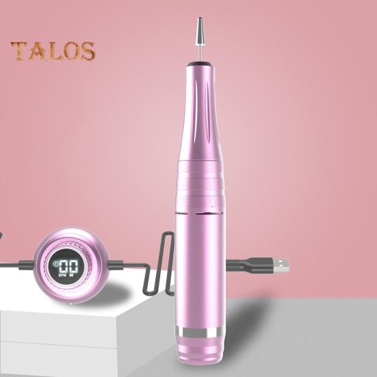 Electric Nail Polisher with 6 Attachments USB Manicure Tool for Fingernails And Toenails High Speed 35000RPM Nail Machine for Home And Salon Use