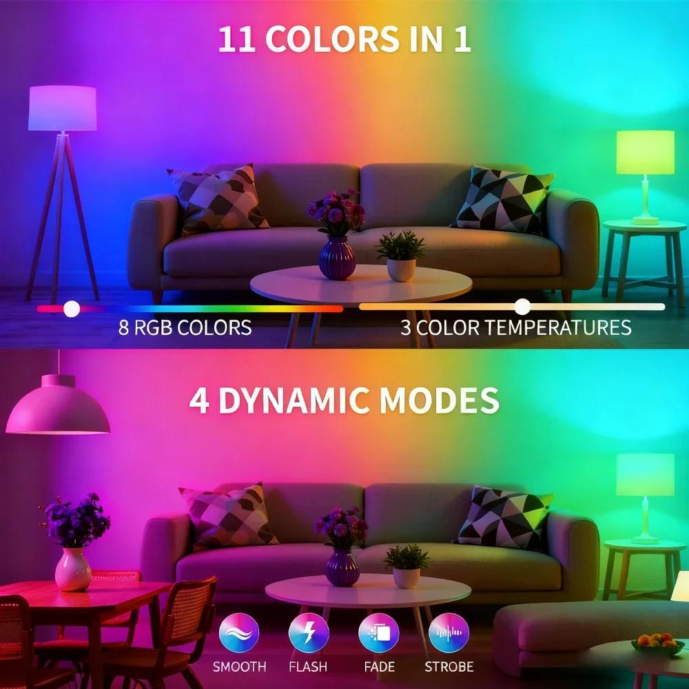 HOMEFISH RGB/3 color USB Led Bulb Rechargeable Light Bulb Smart Bulb Dimmable E27 Bulbs with Timing Cordless Battery