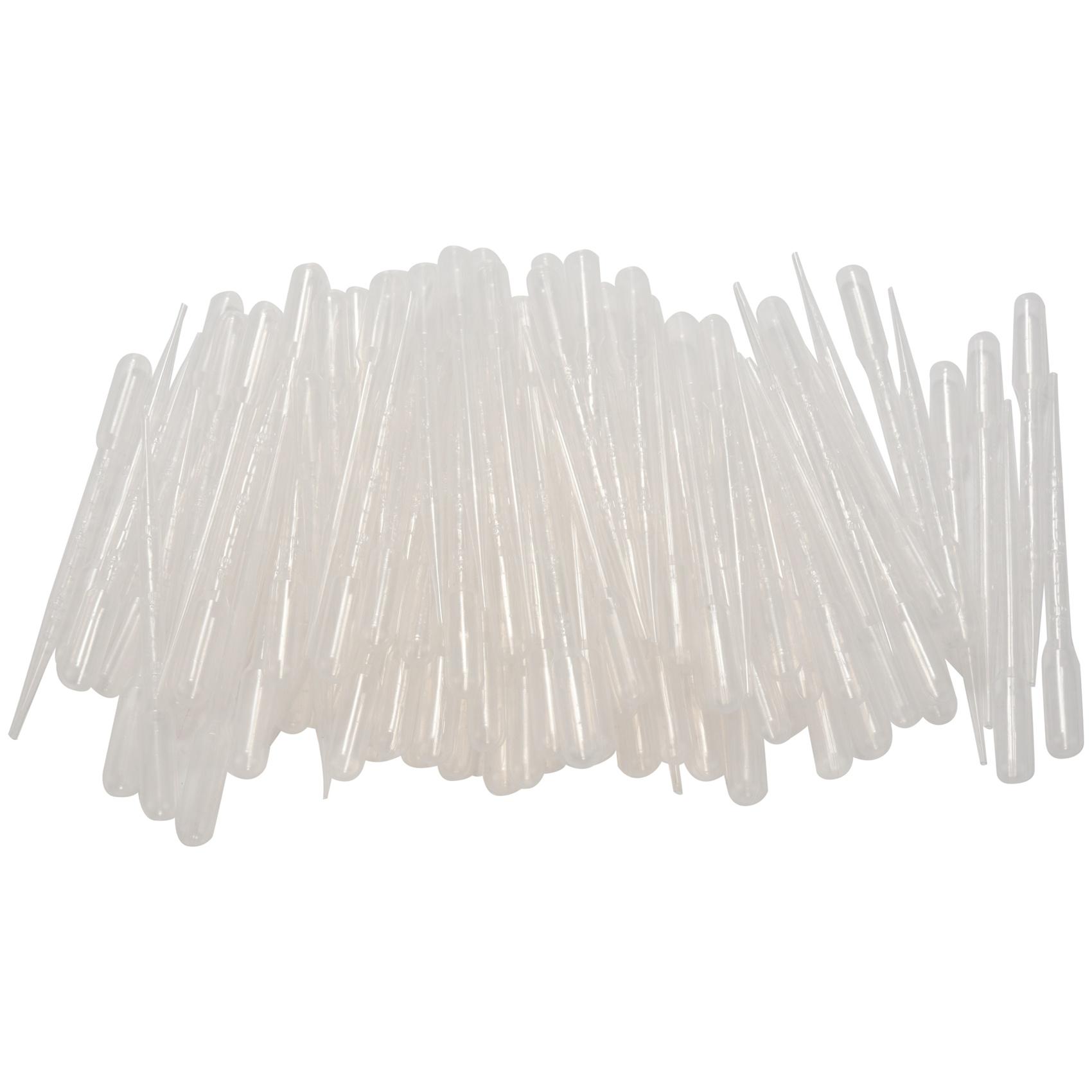 ABUL-200Pcs Plastic Transfer Pipettes 3Ml Disposable Dropper For Essential Oils прозрачный белый