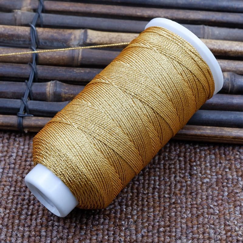 Large Roll 3 Shares 6 Shares 9 Shares 12 Shares Gold Thread Gold And Silver Strands Thread Diy Hand-Woven Thread Color Jewelry Accessories Gold Wire