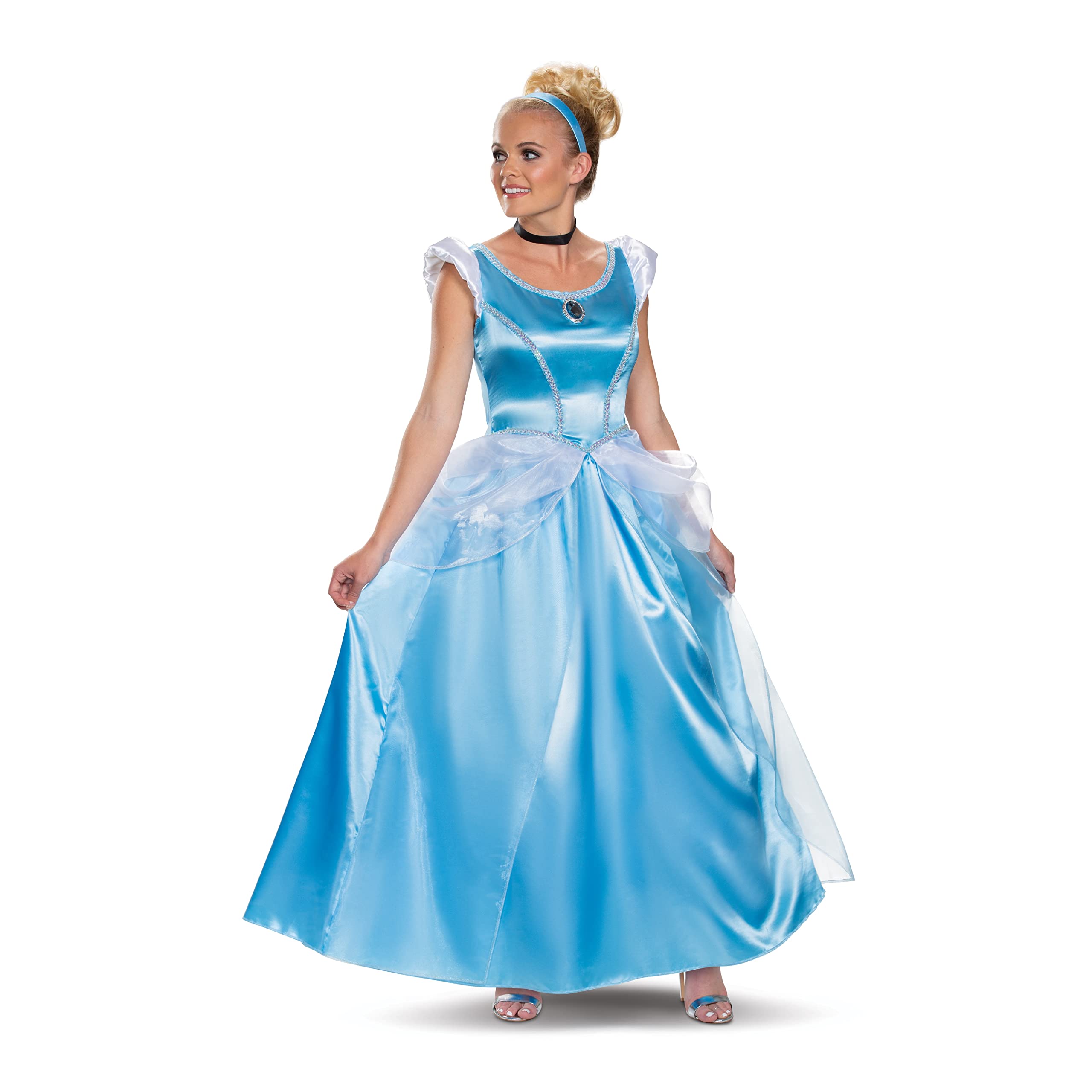 

Disney Cinderella Cosplay Halloween Deluxe Blue Costume Women s (Size S, 103909N) синий
