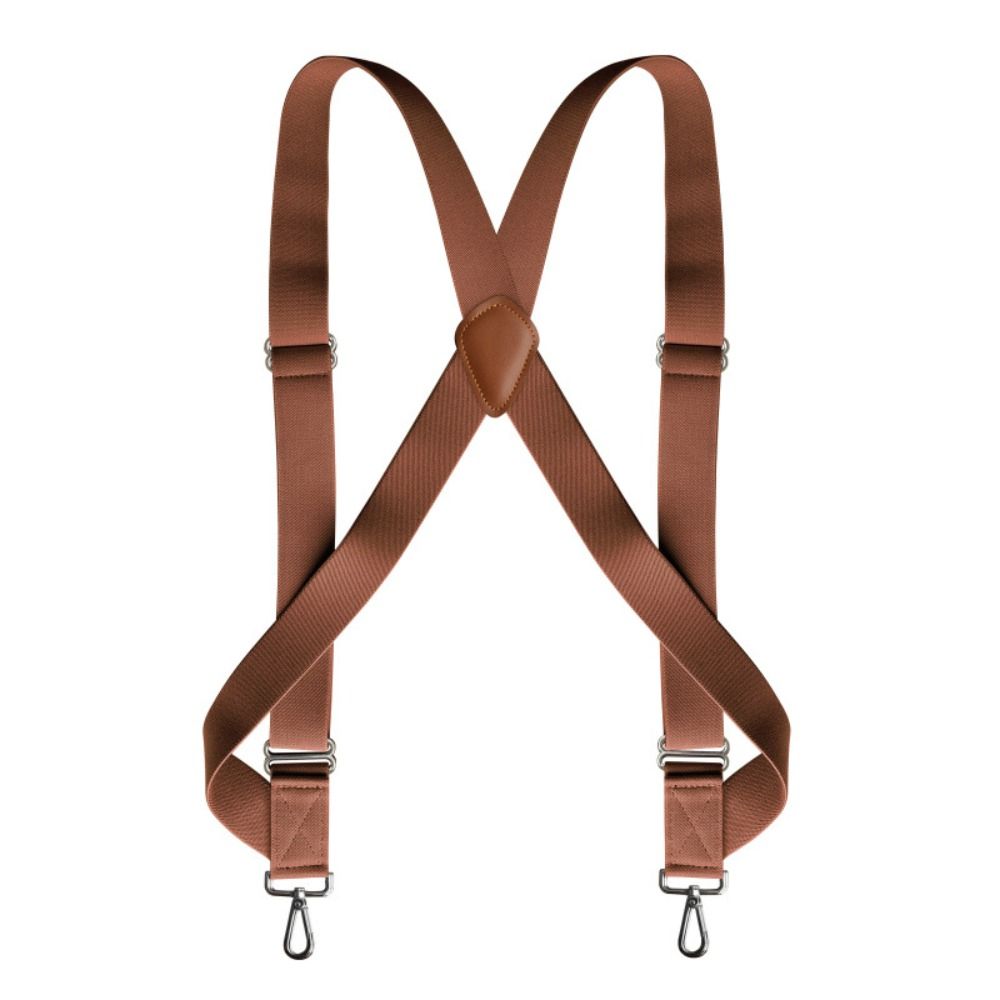 British Style Leather Suspenders Retro Suspender Clip Fashion Suspenders for Men  Suit
