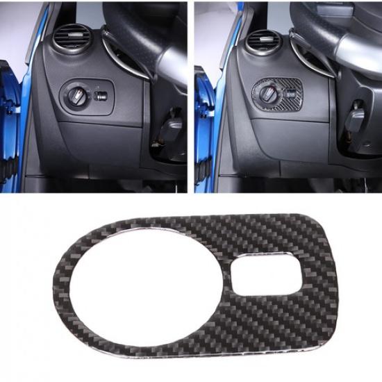 Soft Carbon Fiber Headlight Adjustment Switch Trim Sticker For Seat Leon 2008-12
