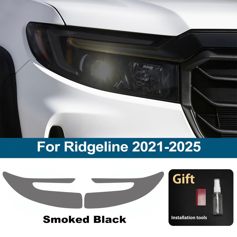 

For Honda Ridgeline 2026-2026 Smoke Black Pre Cut Car Headlight Protective Film TPU PPF Anti-Scratch High-Gloss Vinyl Wrap Film For Ridgeline SMK