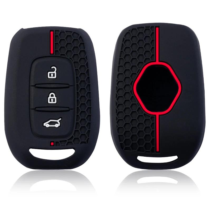 2/3Button Fob Shell Holder silicone Car Key Cover Case for Renault Kwid Traffic Symbol Dacia Sandero Logan Duster 2016 2017 2018