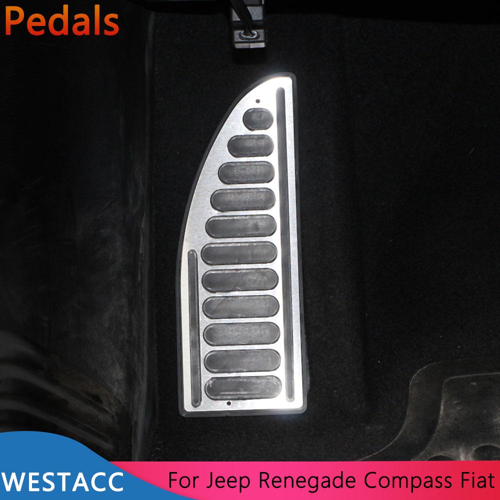 Car Pedals Accelerator Gas Brake Rest Pedal Cover for Jeep Renegade 2015 - 2022 Compass 2017 - 2022 Interior