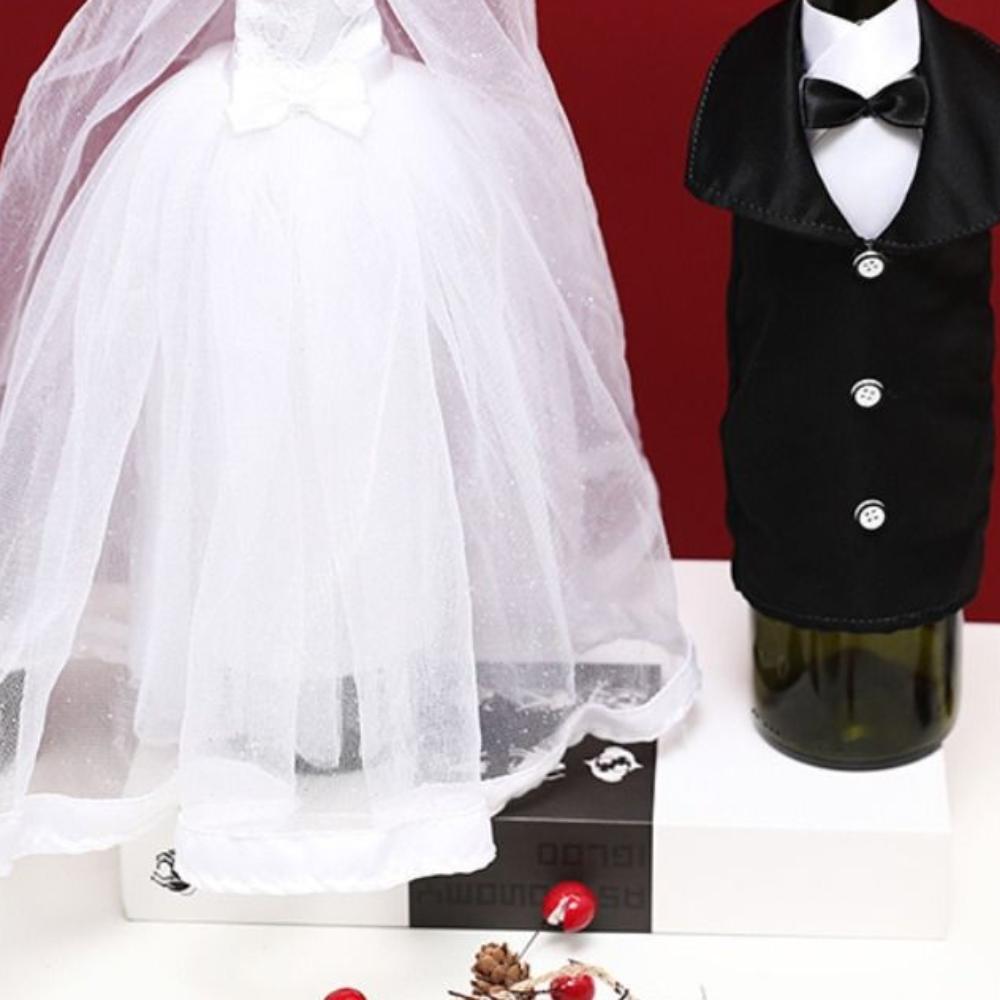Ceremonial Dress Wedding Wine Bottle Cover Exquisite Wine Bottle Bag  Bedroom Living Room