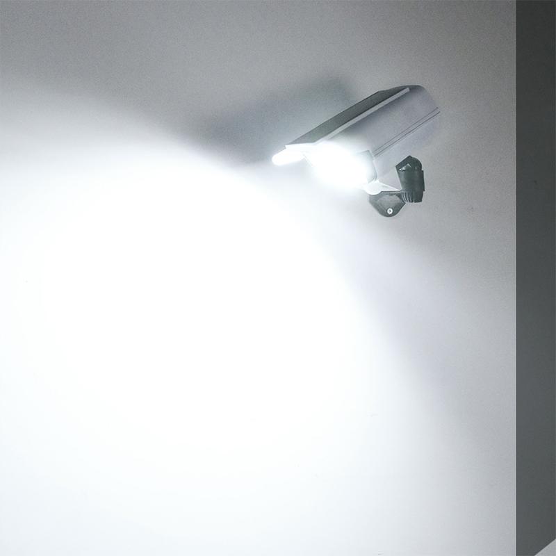 

77LED Solar Powered Fake Security Wall Light Outdoor IP65 Waterproof Motion Sensor Spotlights for Garden Yard Decoration 3 Modes 0-5W