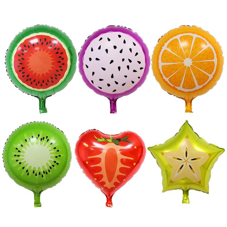 Adorable Fruit Theme Balloons Strawberry Watermelon Orange Pineapple for Nursery Birthday Decorations Outdoor  Style