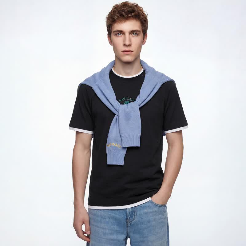 Navigare Men s Summer Loose Fit Round Neck T-Shirt XL