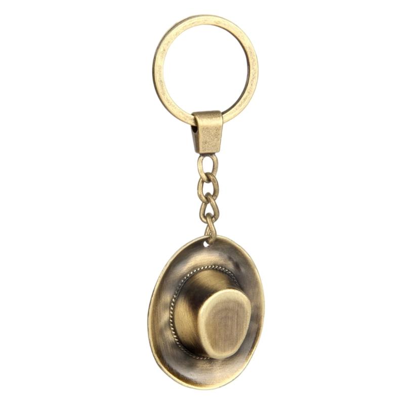 

Cowboy Hat Shaped Key Holder Charm Copper Alloy Pendant Keychain Ornament Bag Accessories For Adventure Seekers 1