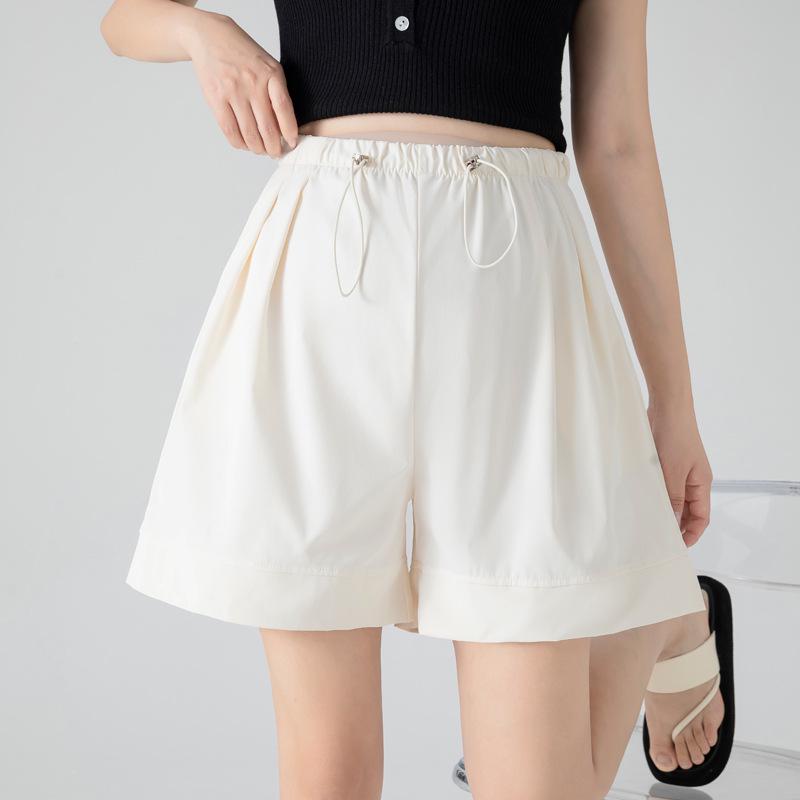 2026 Summer Maternity Ice Silk Wide-Leg Shorts - Thin Style, No Tummy Support Medium