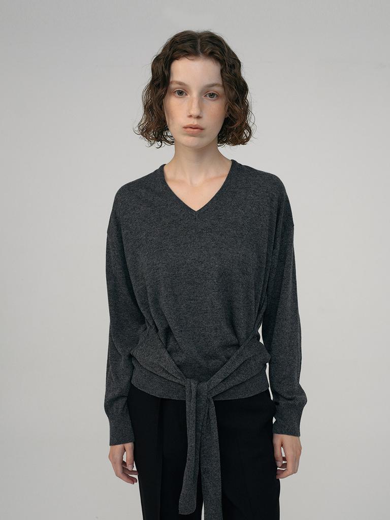 HUNCH Hip Tie V-Neck Knit (3Color)
