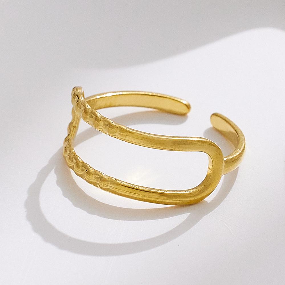 Schlichter Ring Hohlöffnung Verstellbarer Ring für Damen