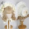 New Color Lolita Hanyang Eclectic Straw Hat Bnt Lace Cla Flower Bow Flat Hat Bonnet Top Hat