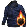 Wish winter velvet thickened solid color jacket, men's large size stand-up collar multi-pocket coat men
