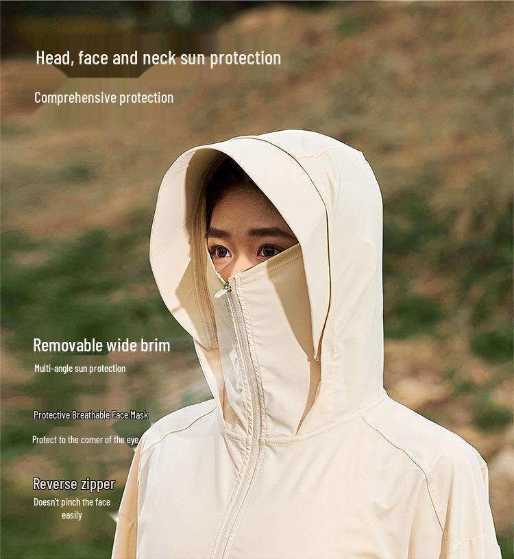 2024 Summer UV Protection Hooded Jacket for Men & Women - Ice Silk Outdoor Sunshield