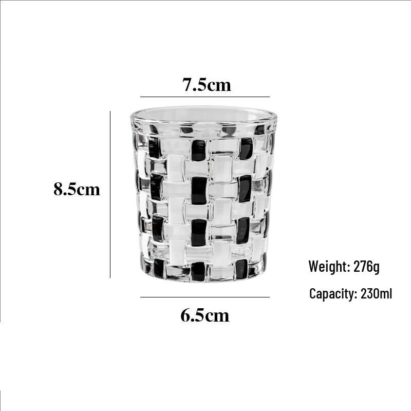 Shangqi Hand-Painted Rainbow Woven Short Glass