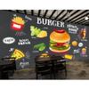 Burger Tapete Western Fast Food Restaurant Hintergrund Wandbild 3d Snackbar Pizza Industrielle Dekoration Wandpapier