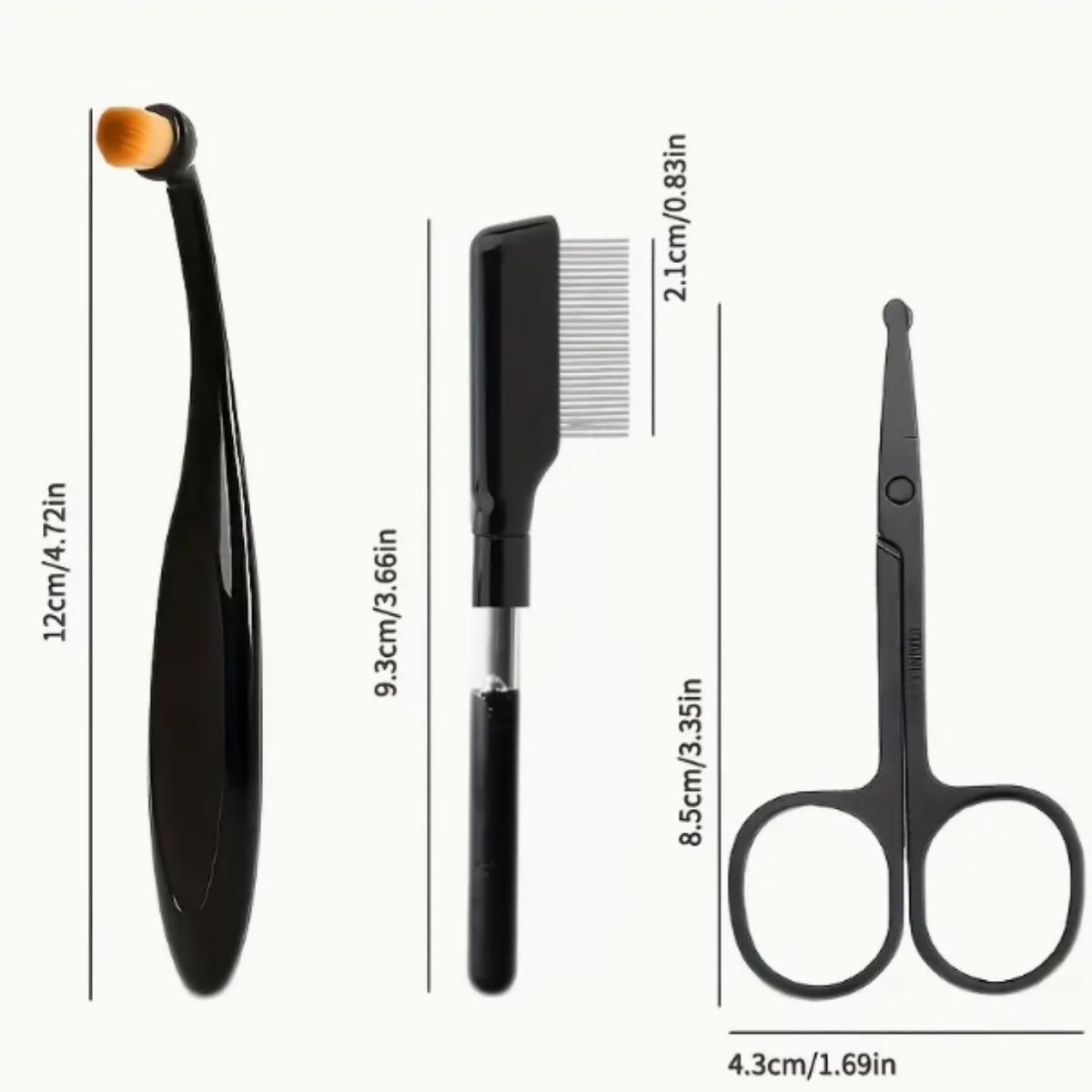 

3pcs pet grooming kit, three-in-one scissors, comb and brush set | efficient dog tear stain cleaning and hair trimming tool