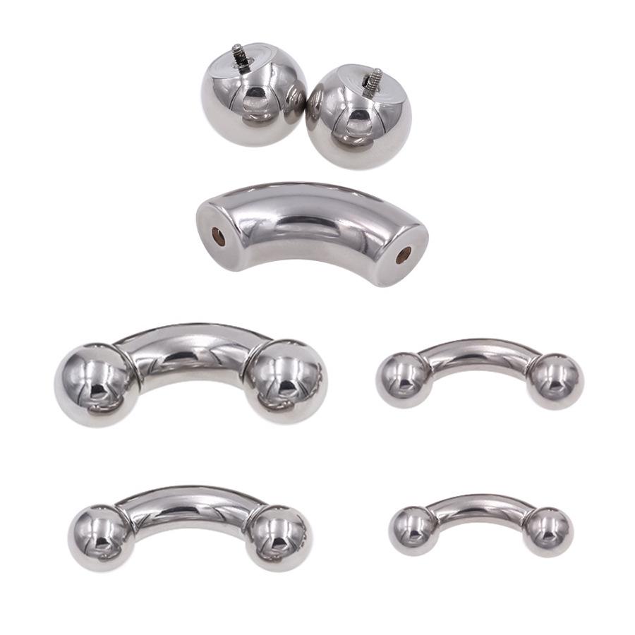 Oțel Inoxidabil 316L Cercei Piercing Mamelon Bară Curbată Mare