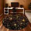 1 Stück Goldene Funkelnde Runde Stuhlmatte Teppich - Rutschfest, Bodenschutzmatte für Büro, Schlafzimmer, Heimdeko Weihnachtsgeschenk p0811189