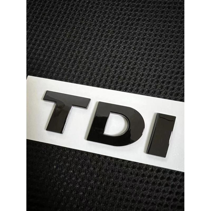 AGLNX1 1X Car Styling ABS Glossy Black Sticker TDI TSI Font Car Tail Decal For VW Touareg Car Accessories