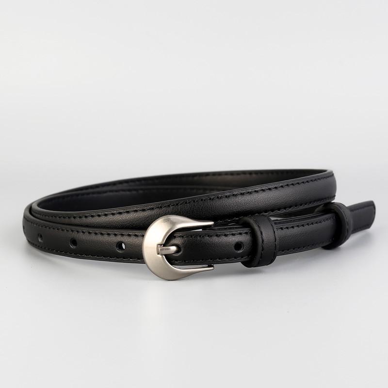 Leather Waist Belt With Nickel Plated Buckle For Office And Daily Wear