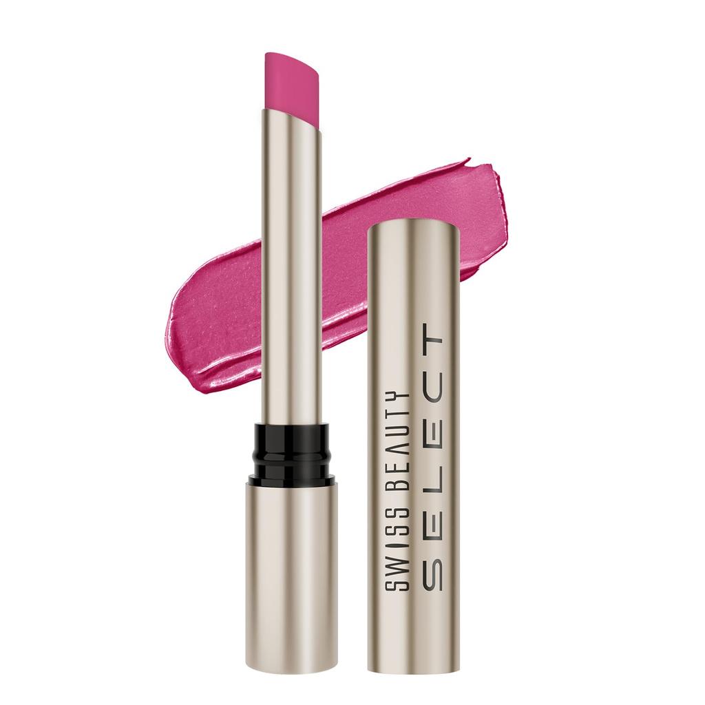 Swiss Beauty Select High On Shine Creamy Lipstick | With Mirror-shine Finish | Enriched with Vitamin E | Shade- Rose Quartz, 1g |