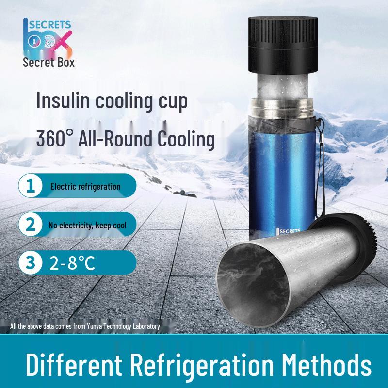 Portable Insulin Cooler Box, Mini Fridge for Medicine and Beverages, Outdoor Car Cooler Cup