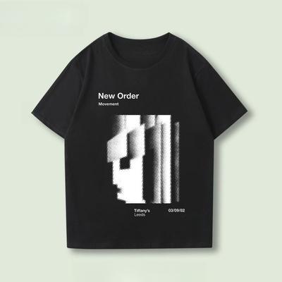 Men's and Women's Pure Cotton Summer American High Street Vintage Half-sleeved New Order Rock Band Short-sleeved T-shirt