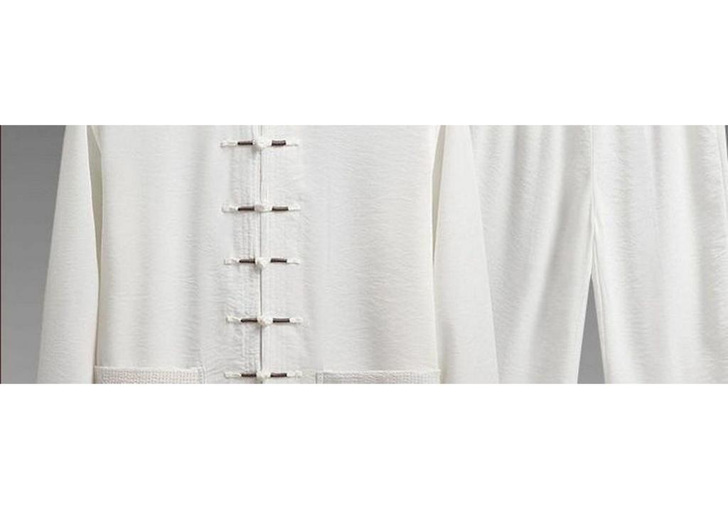 Men's Tang Suit Ice Silk Set - Long-Sleeve Chinese Tai Chi Hanfu for Spring/Summer
