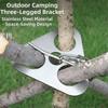 Adjustable BBQ Tripod Detachable Pot Tripod Set Camping Gear Camping Tripod  Outdoor Cooking